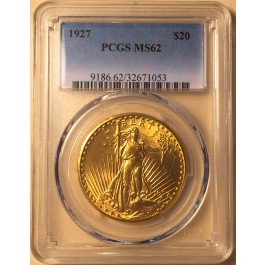 1927 $20 St. Gaudens Double Eagle Graded PCGS MS62
