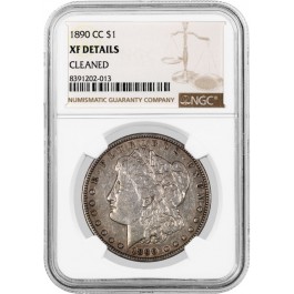 1890 CC Carson City $1 Morgan Silver Dollar NGC XF Details Cleaned Key Date Coin
