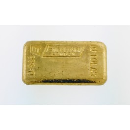 Engelhard London 10 Tolas 3.75 oz .999 Fine Gold Hand Poured Ingot Bar