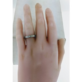 Verragio Platinum .84 tcw Princess Diamond Eternity Wedding Band Ring Size 5.5