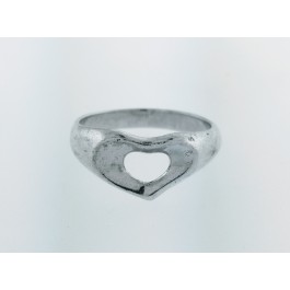 Tiffany & Co Elsa Peretti 925 Sterling Silver Open Heart Ring Size 7.25