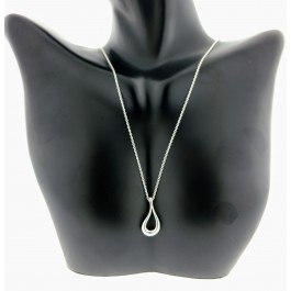 Tiffany Co Elsa Peretti Sterling Silver Open Teardrop Pendant