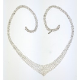 Vintage Tiffany & Co Elsa Peretti Sterling Silver Mesh Scarf Wrap Necklace 26"