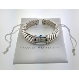 David Yurman T209-M 925 Sterling Silver MOP Dial .63 tcw Diamond Waverly Watch