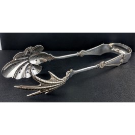 Antique 1871 Persian By Rogers Brothers Silver Plated Salad Serving Tongs 9 1/4"