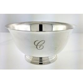 Vintage Cartier Sterling Silver Paul Revere Reproduction Candy Bowl Monogram C