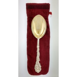 Gorham Versailles Sterling Silver Gold Wash Vegetable Serving Spoon 8 3/4" 