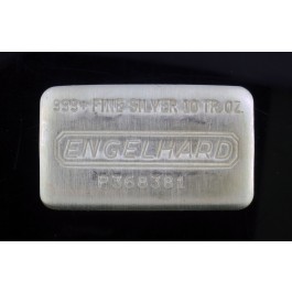 Engelhard 11th Series P Serial Prefix 10 oz 999+ Fine Silver Bar Flat Machine Finish 