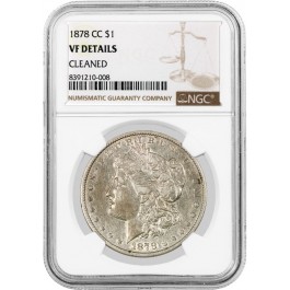 1878 CC Carson City $1 Morgan Silver Dollar NGC VF Details Cleaned Coin