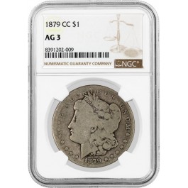 1879 CC Carson City $1 Morgan Silver Dollar NGC AG3 Circulated Key Date Coin
