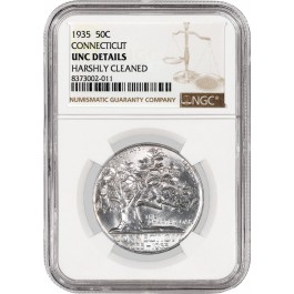 1935 50C Connecticut Tercentenary Commemorative Half Dollar NGC UNC Details