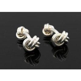 Vintage Pair Of Tiffany & Co 925 Sterling Silver Twist Knot Cufflinks