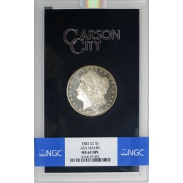 1883 CC Carson City $1 Morgan Silver Dollar NGC MS63 DPL GSA Hoard