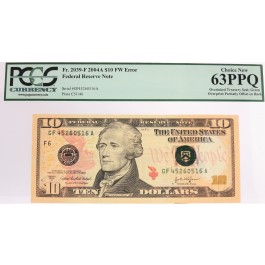 2004 A $10 FRN Atlanta Fr#2039-F Overinked Overprint Error PCGS Choice 63 PPQ