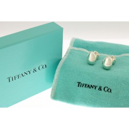 Vintage Pair Of Tiffany & Co Elsa Peretti 925 Sterling Silver Teardrop Cufflinks