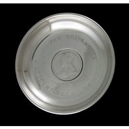 Antique 1900 Sampson Mordan & Co 925 Sterling Silver Florin 2 Shilling Coin Dish