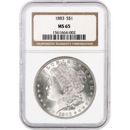 1883 $1 Morgan Silver Dollar NGC MS65 Gem Uncirculated Coin