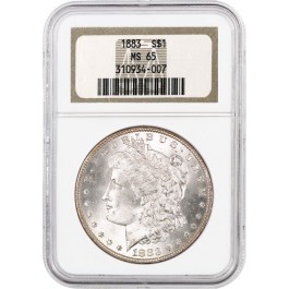 1883 $1 Morgan Silver Dollar NGC MS65 Gem Uncirculated Coin #007