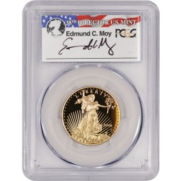 2016 W $25 1/2 oz Proof Gold American Eagle PCGS PR70 DCAM FS Edmund Moy Label