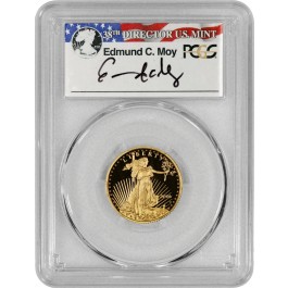 2016 W $10 1/4 oz Proof Gold American Eagle PCGS PR70 DCAM FS Edmund Moy Label