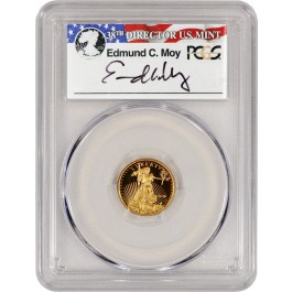 2016 W $5 1/10 oz Proof Gold American Eagle PCGS PR70 DCAM FS Edmund Moy Label