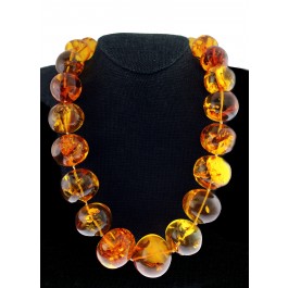 Tiffany & Co Paloma Picasso 18k Yellow Gold Graduated Amber Beaded Necklace 27"