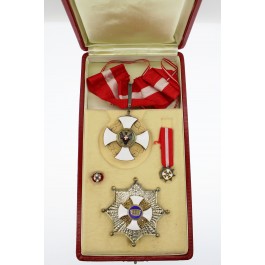 Antique Order Of The Crown Of Italy Italian Cross Officer Award Medal Boxed Set