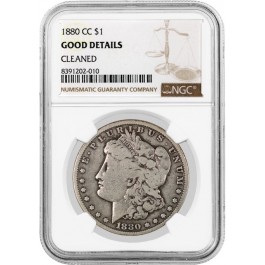 1880 CC Carson City $1 Morgan Silver Dollar NGC Good Details Cleaned Key Date