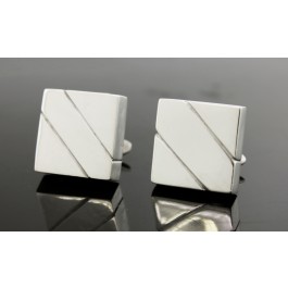 Vintage Signed William Spratling Taxco Mexico Sterling Silver Square Cufflinks