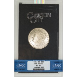 1884 CC Carson City $1 Morgan Silver Dollar NGC MS65 Gem Uncirculated GSA Hoard