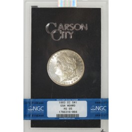 1883 CC Carson City $1 Morgan Silver Dollar NGC MS65 Gem Uncirculated GSA Hoard 