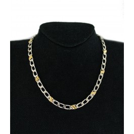 Tiffany & Co Italy 18k Gold Sterling Silver Curb Link Cuban Chain Necklace 16"