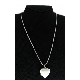 Tiffany & Co Italy 925 Sterling Silver Heart Locket Snake Chain Necklace 24.75"