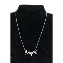 Tiffany & Co 18k Yellow Gold Sterling Silver 3 Ribbon Pendant Necklace 17.25"