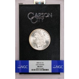 1883 CC Carson City $1 Morgan Silver Dollar NGC MS65+ Gem Uncirculated GSA 