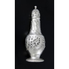 Antique 1881 Tiffany & Co # 6274 Sterling Silver Repousse Salt Or Pepper Shaker