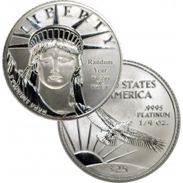 Random Year $25 1/4 oz .9995 Platinum American Eagle Uncirculated Coin BU