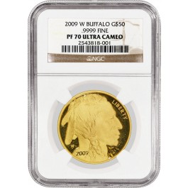 2009 W $50 Proof American Gold Buffalo 1 oz .9999 NGC PF70 Ultra Cameo Coin 
