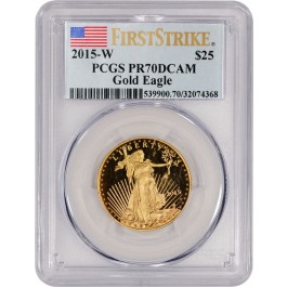 2015 W $25 1/2 oz Proof Gold American Eagle PCGS PR70 DCAM FS