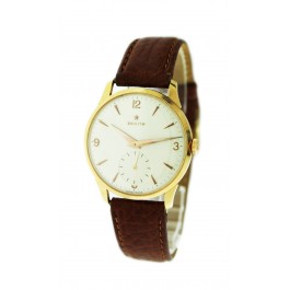 Vintage 1950 Zenith Calibre 40 35mm 18k Yellow Gold Mechanical Watch