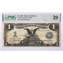 Series Of 1899 $1 Black Eagle Silver Certificate Fr#236 PMG VF20 Stains