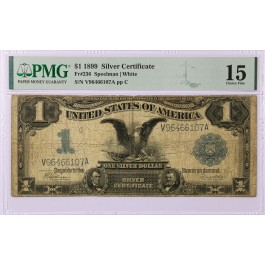 Series Of 1899 $1 Black Eagle Silver Certificate Fr#236 PMG Choice Fine 15 #082