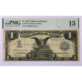Series Of 1899 $1 Black Eagle Silver Certificate Fr#236 PMG Choice Fine 15 #076