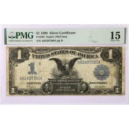 Series Of 1899 $1 Black Eagle Silver Certificate Fr#230 PMG Choice Fine 15 #041