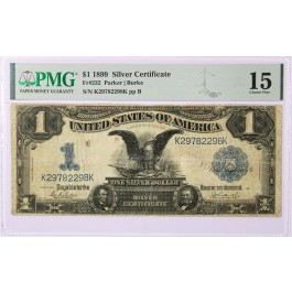 Series Of 1899 $1 Black Eagle Silver Certificate Fr#232 PMG Choice Fine 15 #048