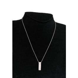 Tiffany & Co Paloma Picasso Sterling Silver Diamond X Bar Pendant Necklace 16"