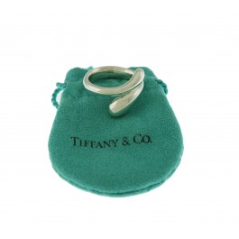 Tiffany & Co Elsa Peretti 925 Sterling Silver Elongated Teardrop Ring Size 8
