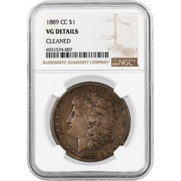 1889 CC Carson City $1 Morgan Silver Dollar NGC VG Details Cleaned Key Date Coin