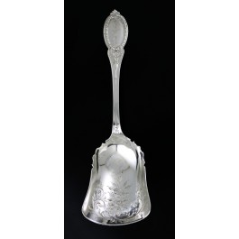 Antique 1859 Tiffany & Co Henry Hebbard Mask Sterling Silver Cracker Scoop 8 3/4