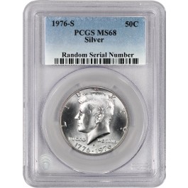 1976 S 50C Bicentennial Kennedy 40% Silver Half Dollar PCGS MS68 Uncirculated Coin